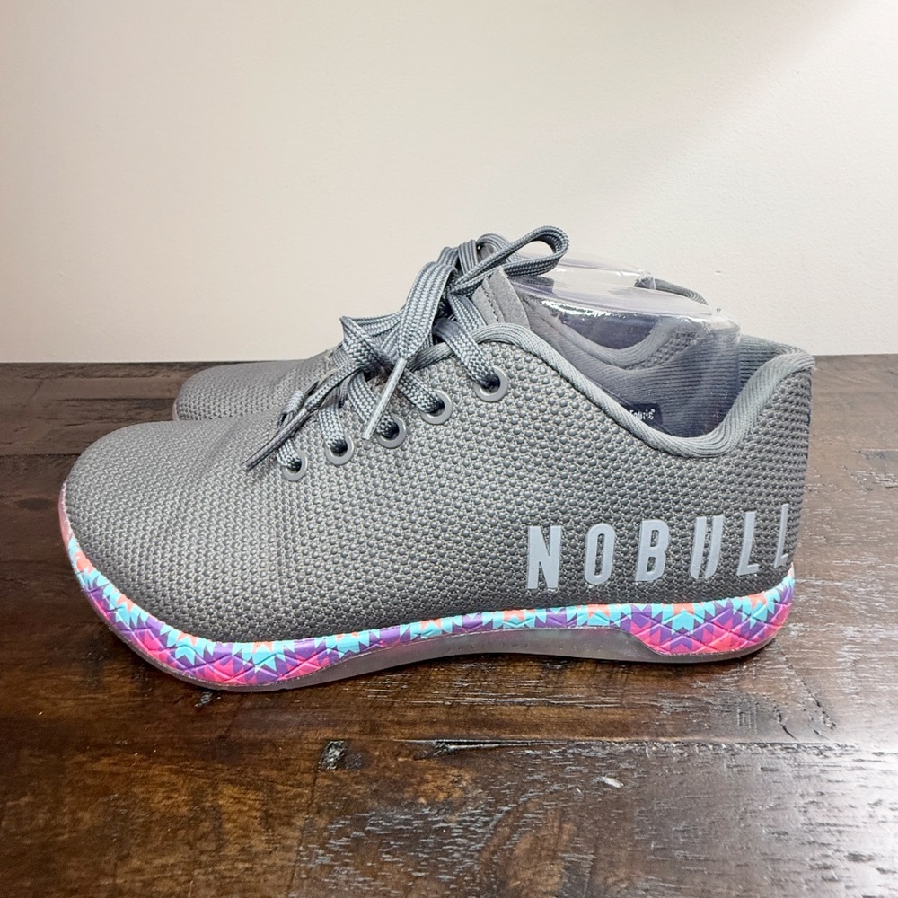 NOBULL Outwork Patchwork Trainer Shoes NEW Mens 6.5/Womens 8 Gray